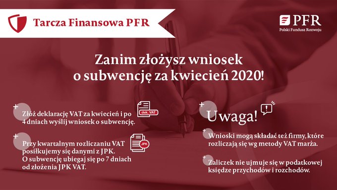 Zanim zlozysz wniosek o subwencje za kwiecien 2020